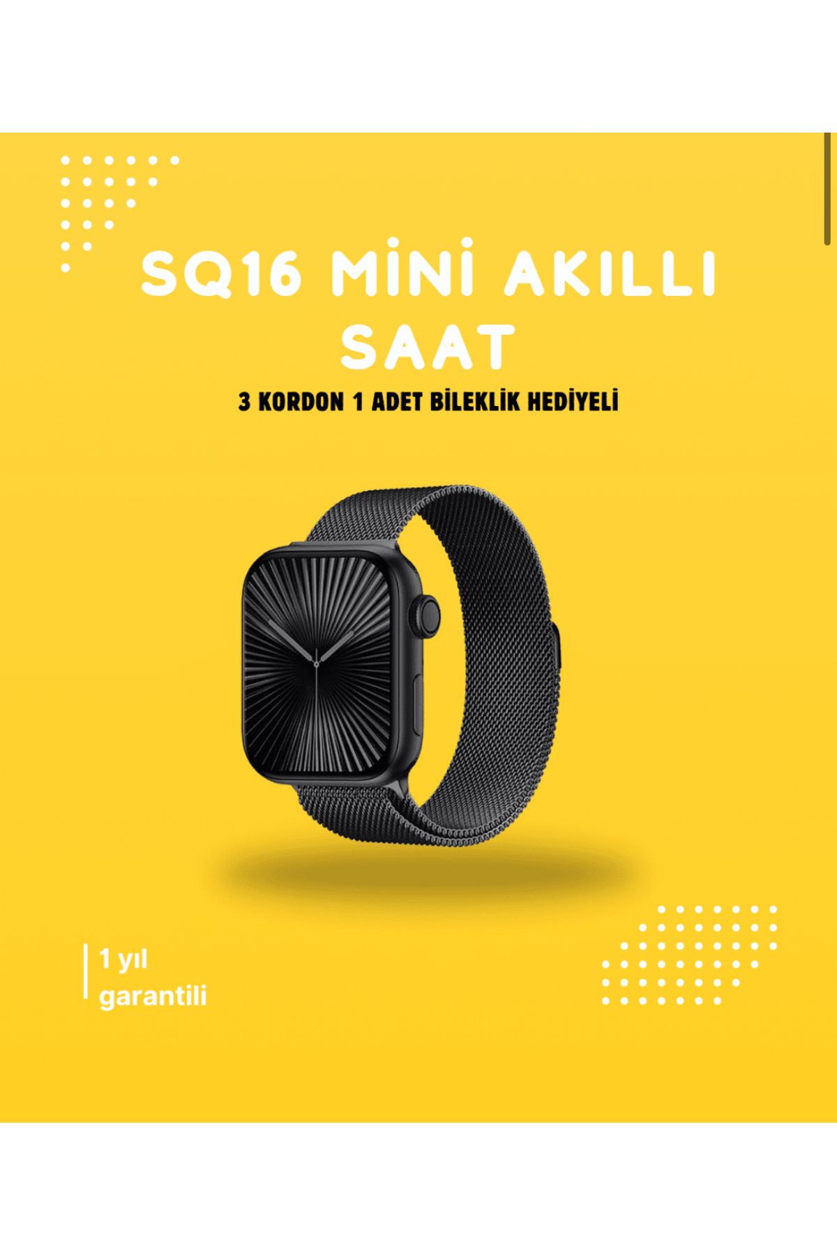 Abayt Ticaret Akıllı Saat SQ-16 Mini Series 10 | Unisex Tasarım, Sağlık ve Spor Takibi