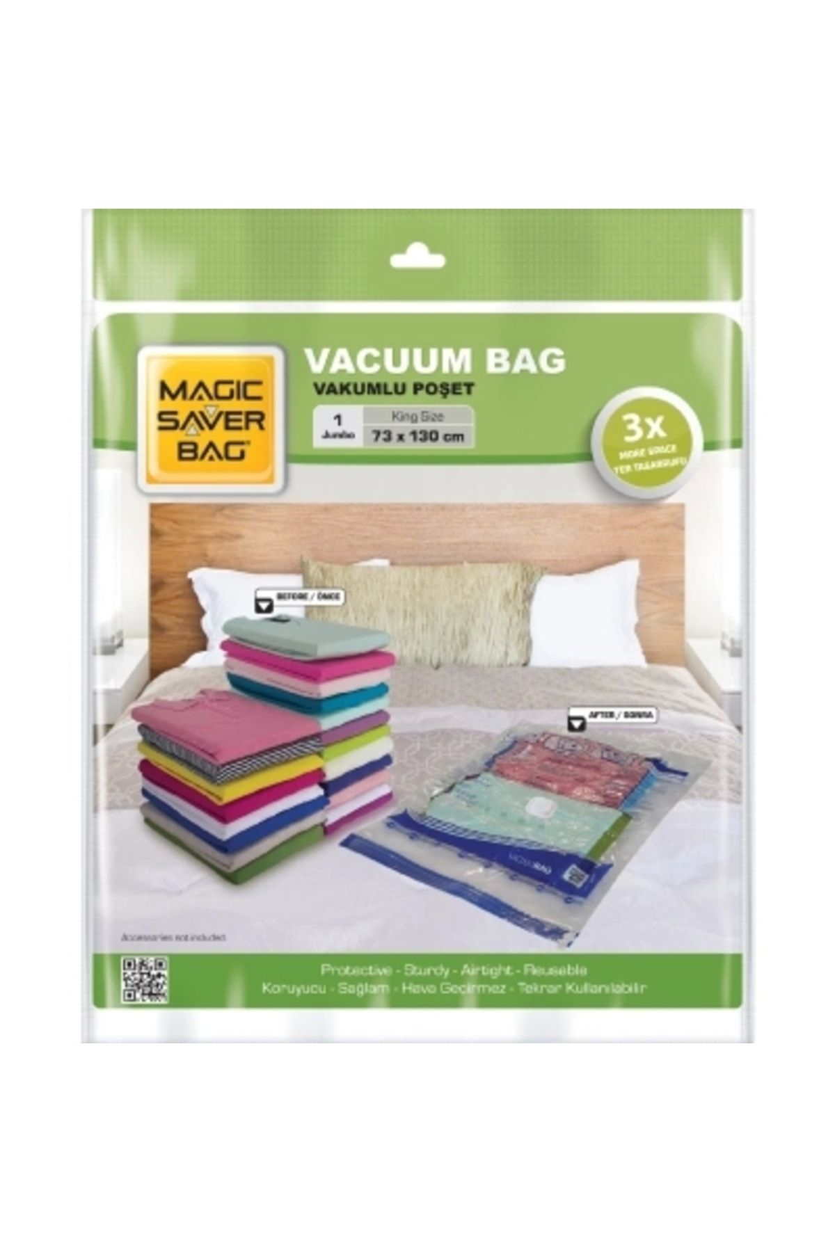 HAZEGO 73x130 Jumbo Vakumlu Poşet Hurç Bag