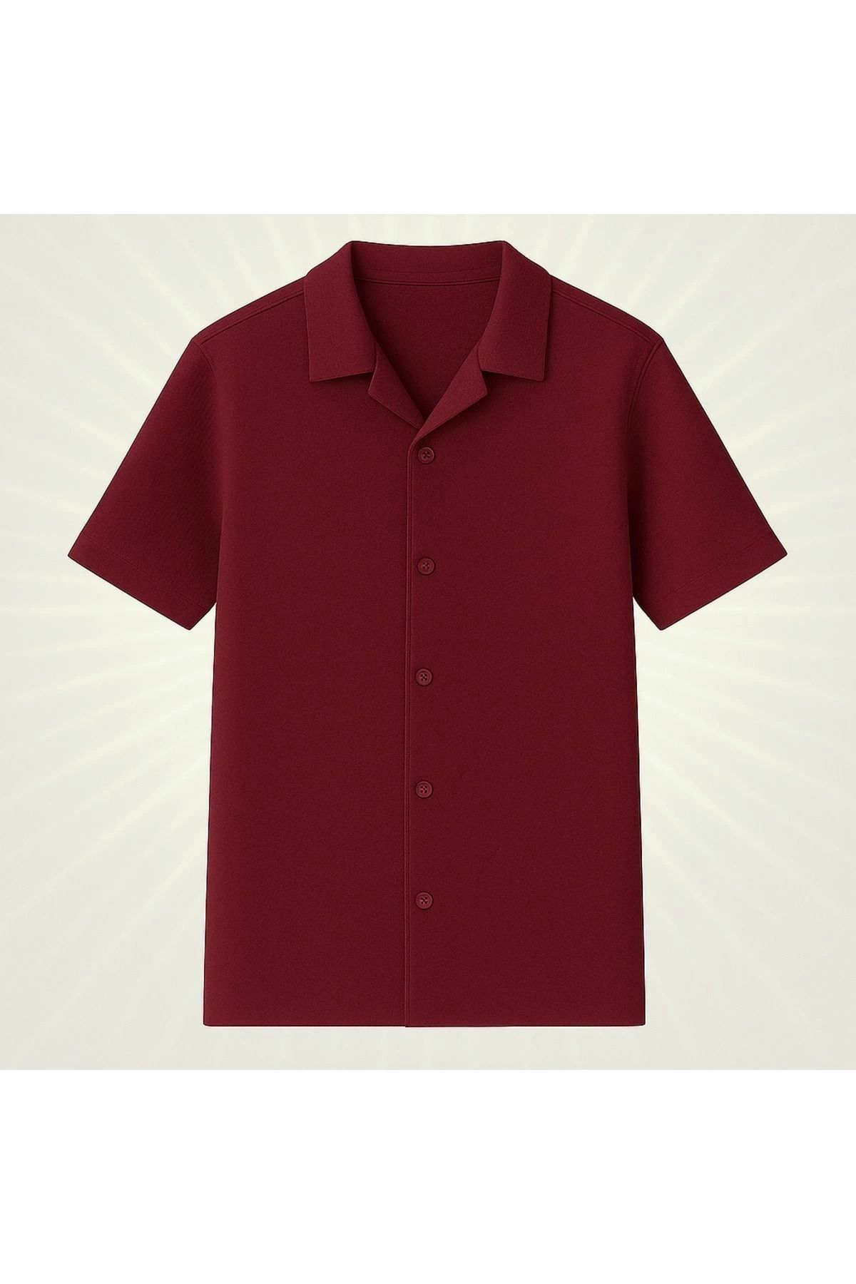 Store Waffle Desenli Slim Fit Erkek Çocuk Kısa Kollu Gömlek