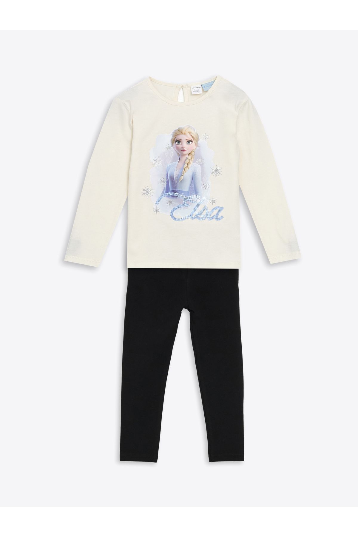 LC Waikiki Elsa Baskılı Kız Çocuk Bluz ve Tayt 2'li