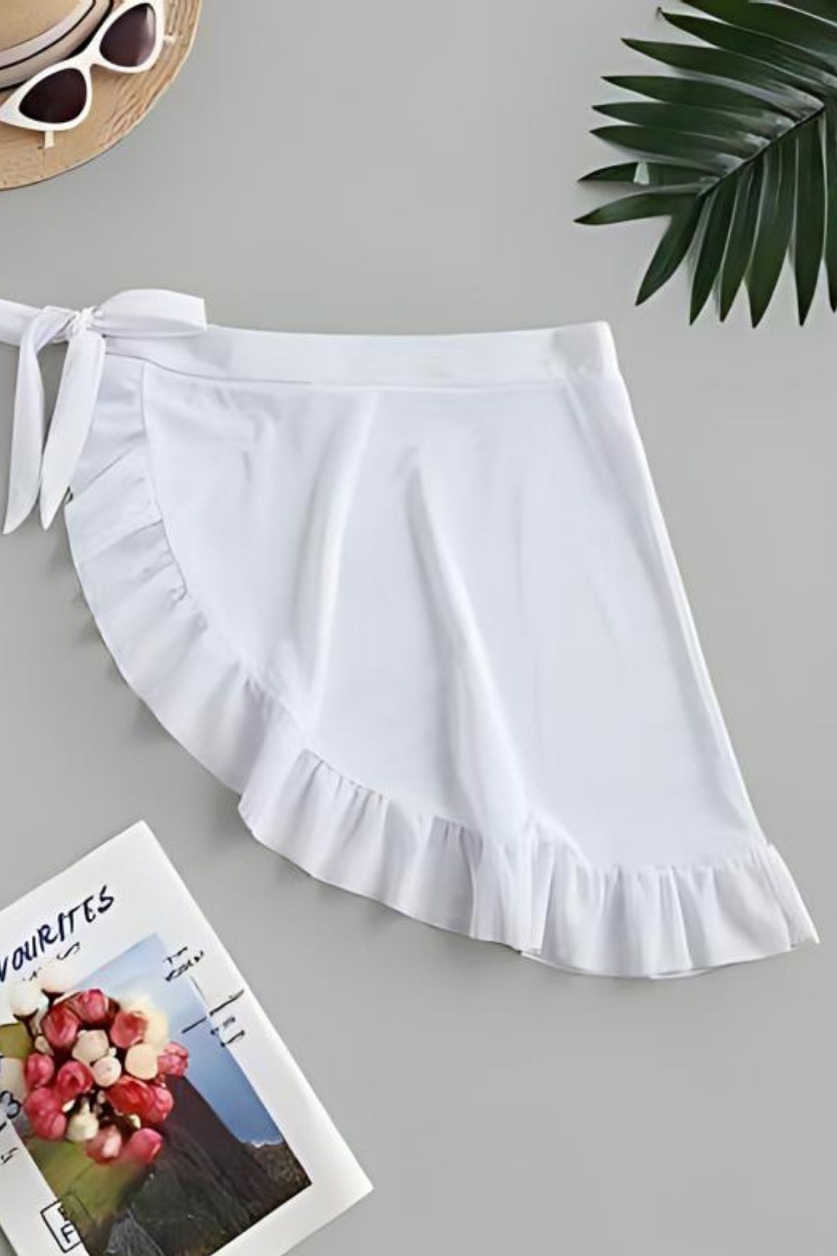 Marsilyan Yanları Fırfırlı Mayo Üstüne Pareo Model 66000