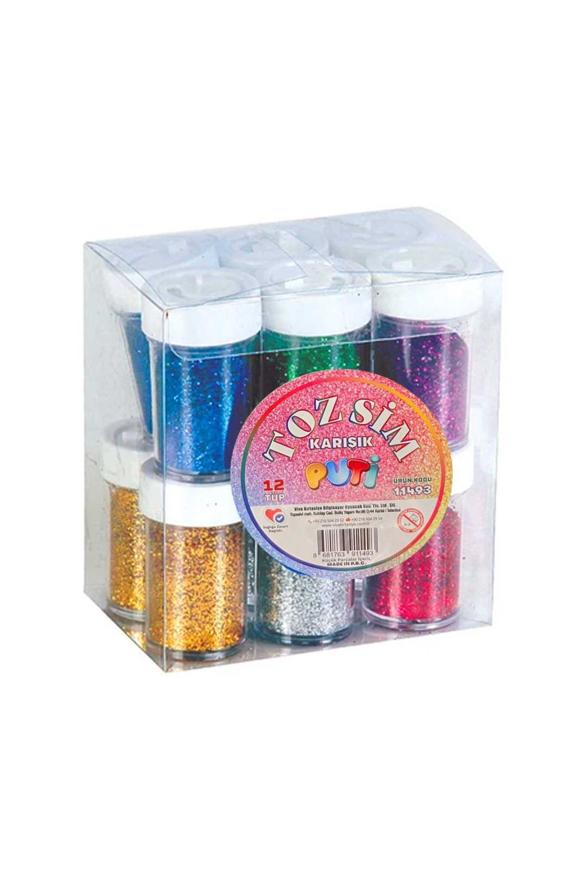 Art Tone PUTİ TOZ SİM TUZLUK 9 GR KARIŞIK RENK 12 Lİ PAKET