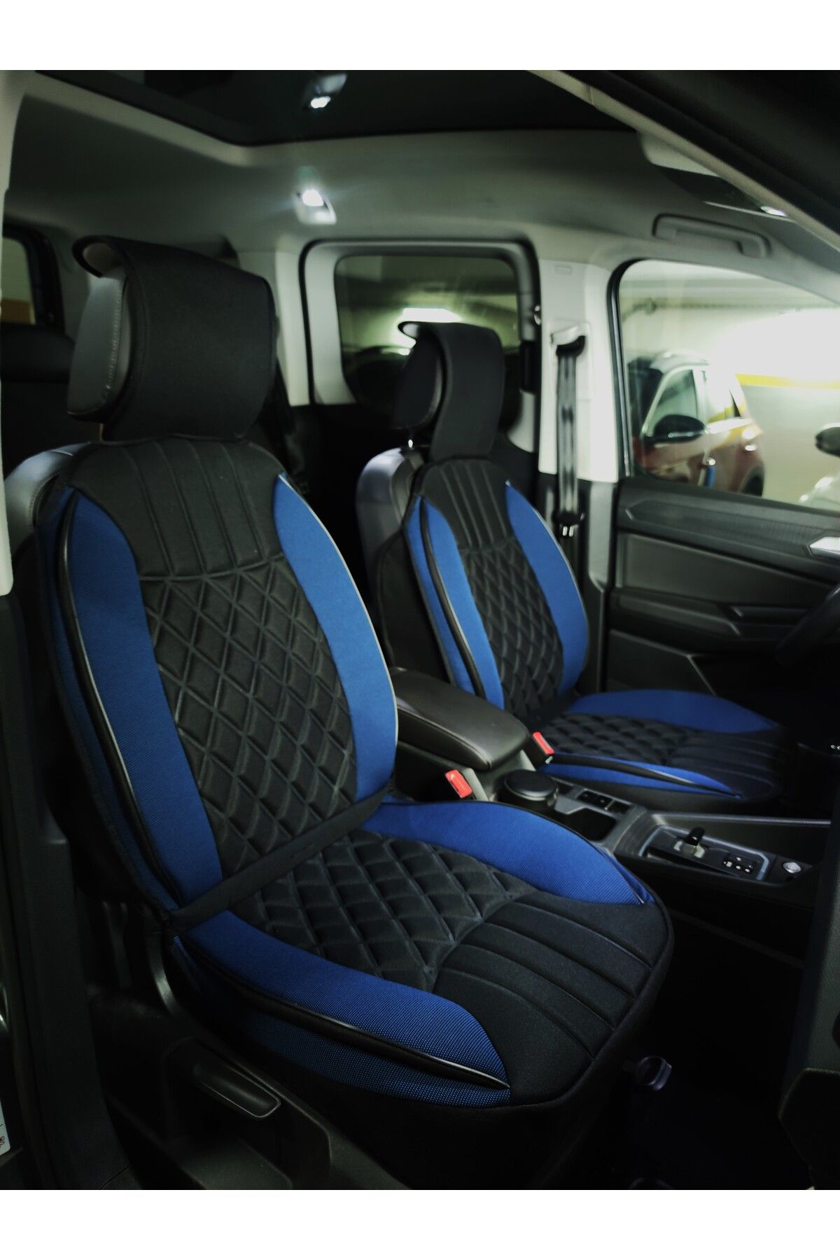 autogoodstore Opel Meriva Uyumlu Lüx Oto Koltuk Minderi Ön Arka 5'li Set Elegance Siyah Mavi