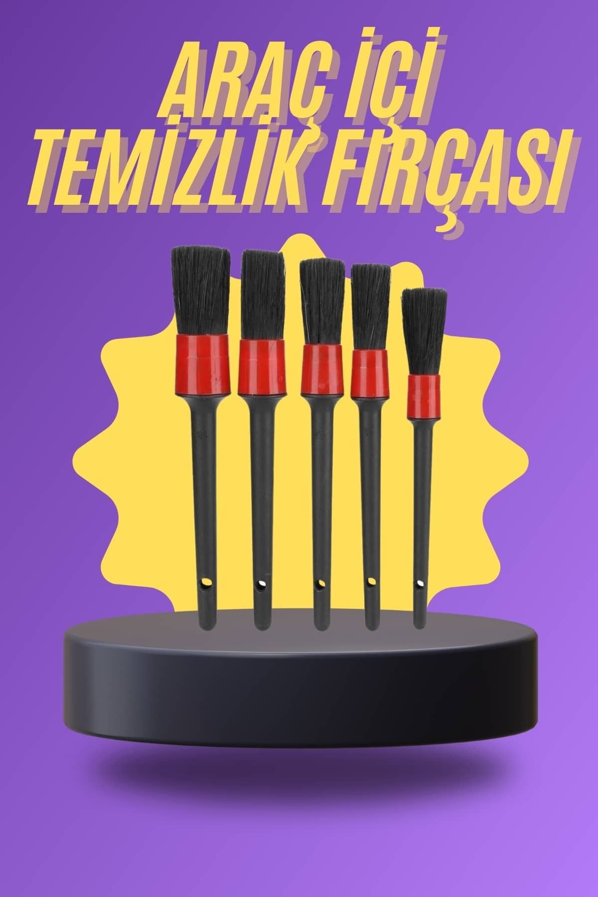 nerede bulurum 5 Parça Araç İçi Temizlik Fırçası Araç İçi-Dışı Temizleme Fırça Seti