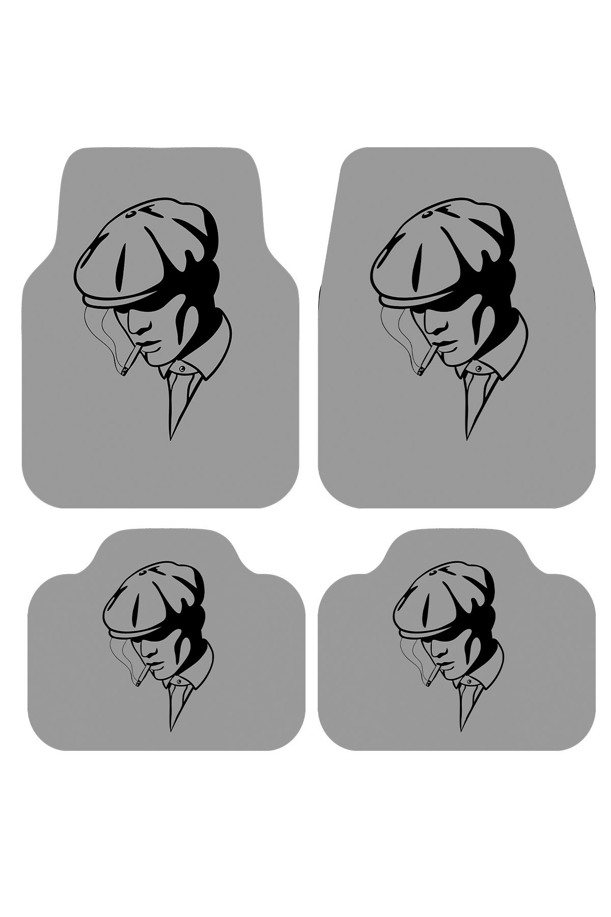 MOYPAK Peaky Blinders Desenli Oto Paspas Leke Tutmaz Dekoratif Araç Paspası. Yıkanabilir Oto Paspas