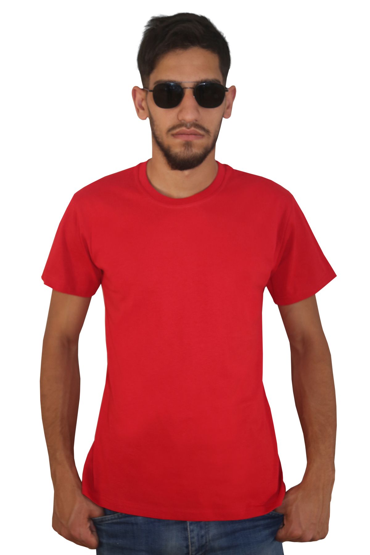 Devrim Wear Erkek %100 Pamuklu Bisiklet Yaka T-shirt
