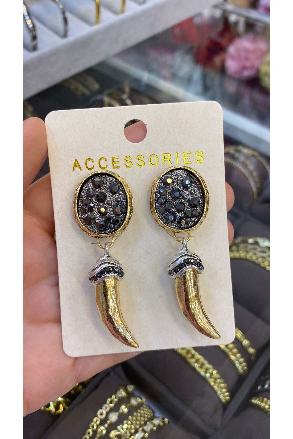 Azra Accessories Zara Model Yeni Sezon Kristal Küpe