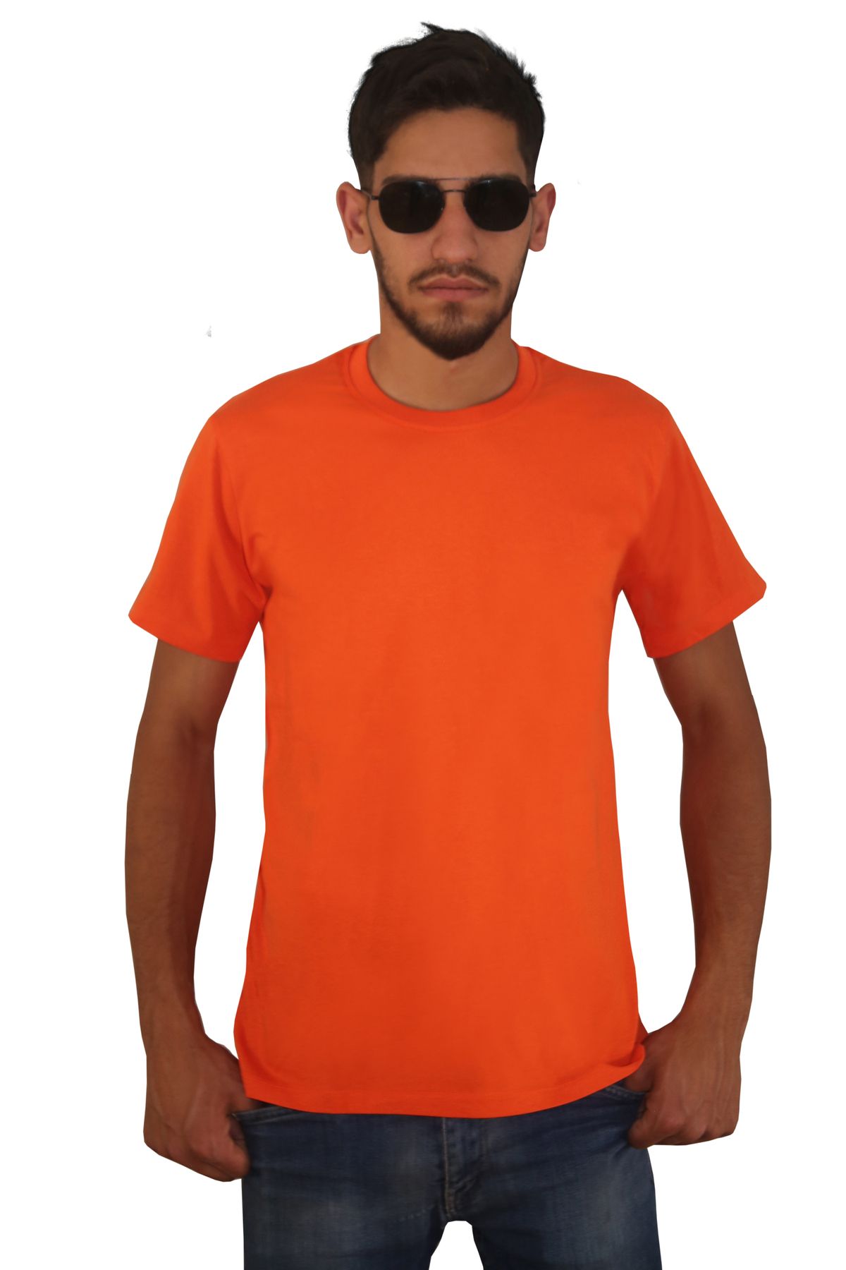 Devrim Wear Erkek %100 Pamuklu Bisiklet Yaka T-shirt