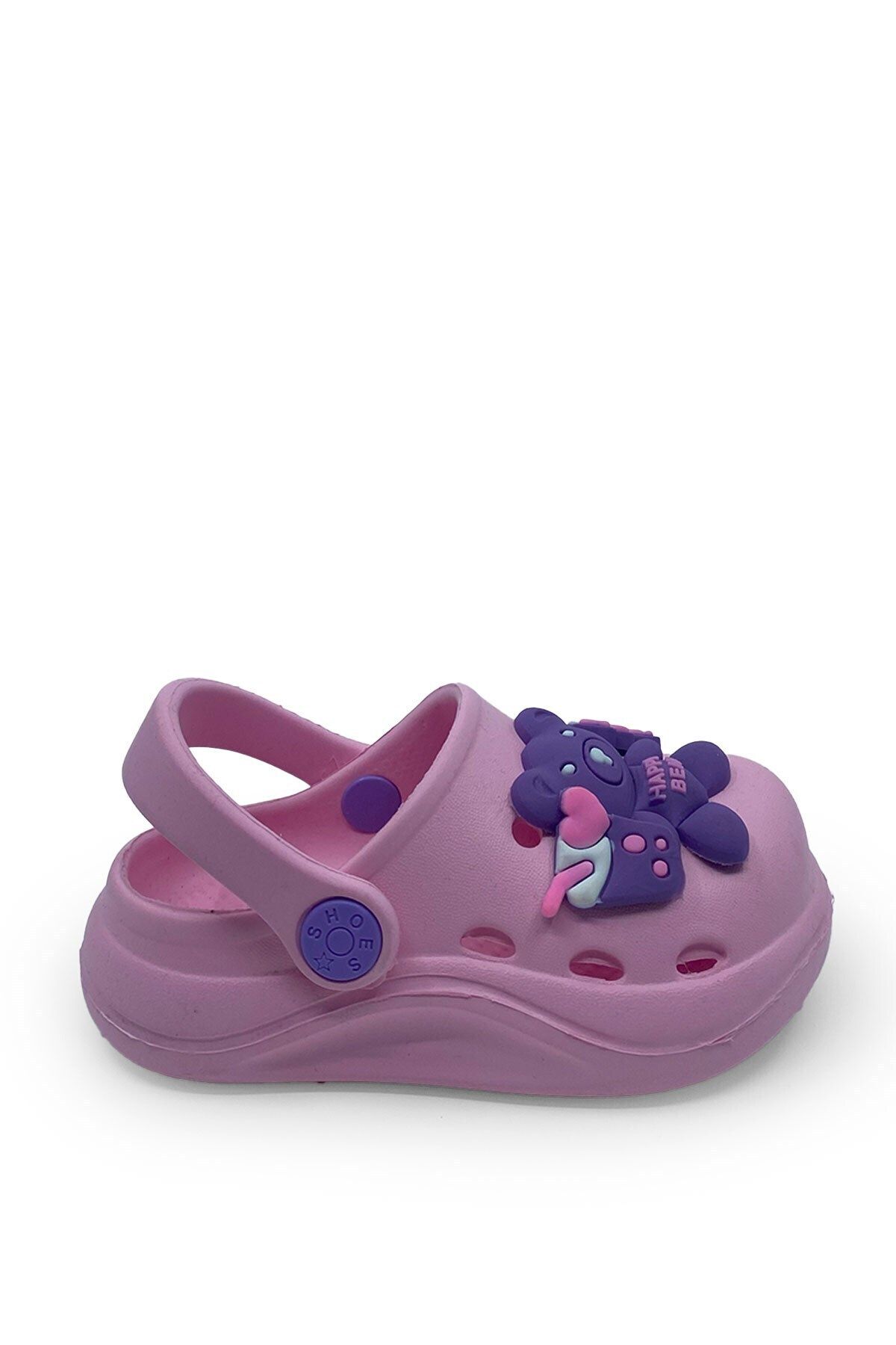 MODA Pembe Ayıcıklı Kreş Plaj Sahil Günlük Unisex Çocuk Terlik&Sandalet