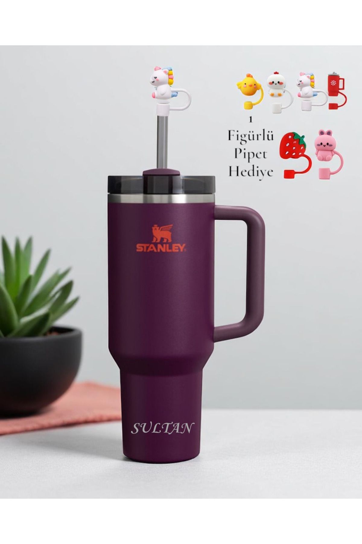 Stanley Kişiselleştirilmiş Quencher Pipetli Termos 1,18 L Mor