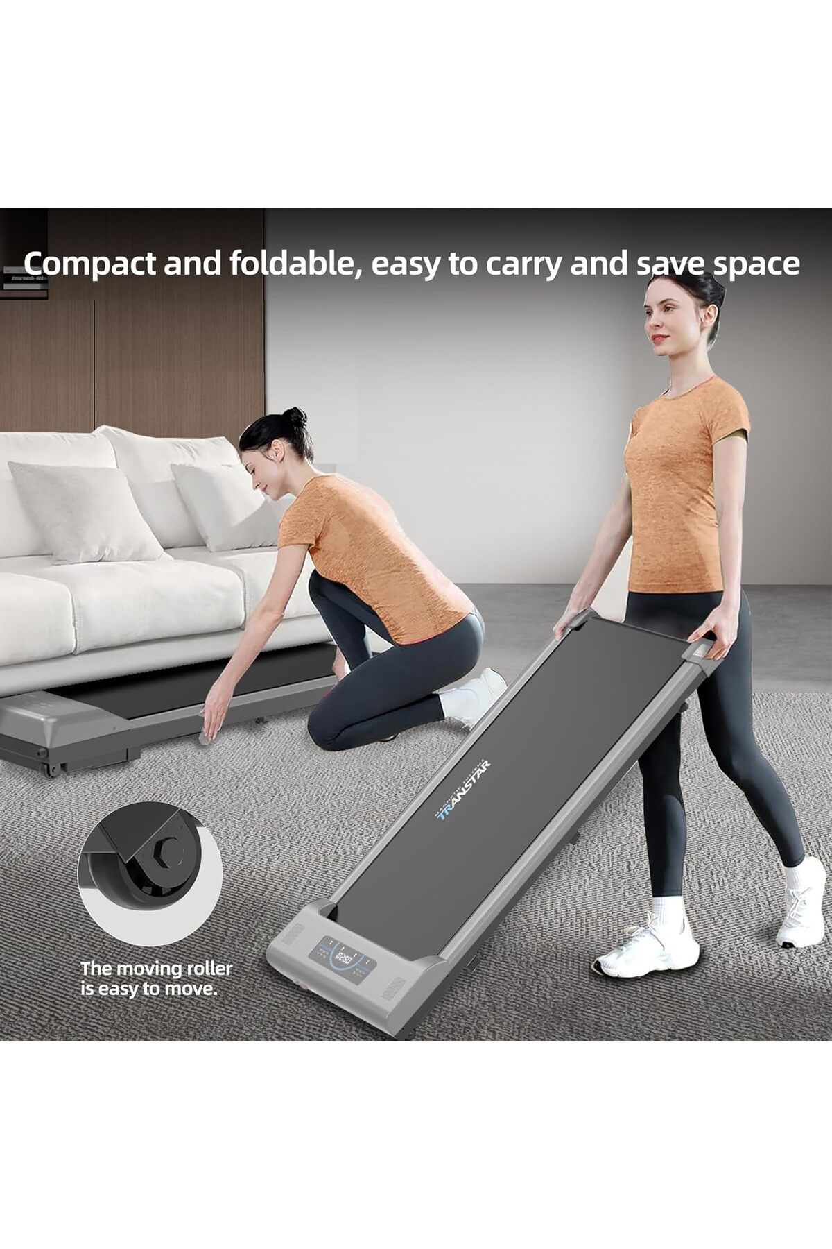 Rovyfota-Rouvy Fota Under Desk Treadmill, 3-in-1 Foldable Walking and Running Pad for Home Office 7