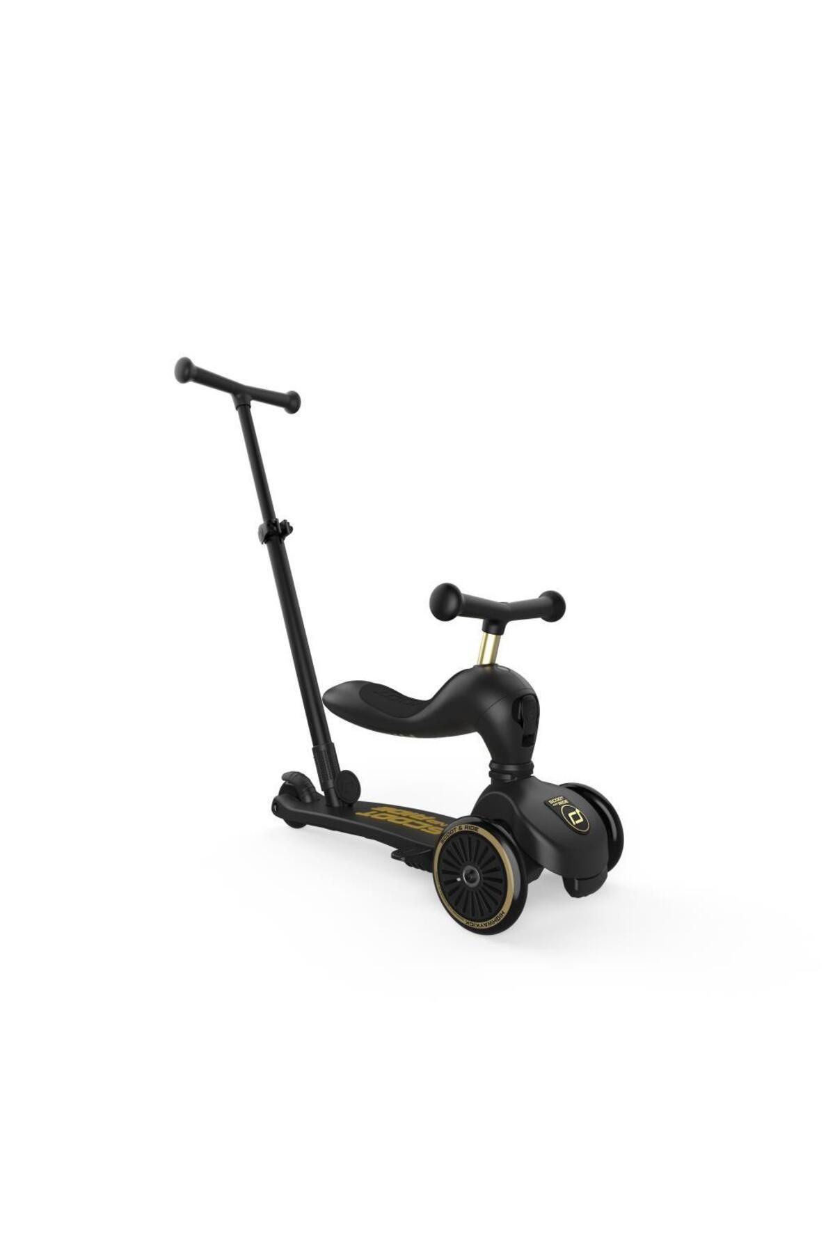 SCOOT AND RIDE Push and Go Ebeveyn Kontrollü Çocuk Scooter Black&Gold Limited Edition 240527-00089