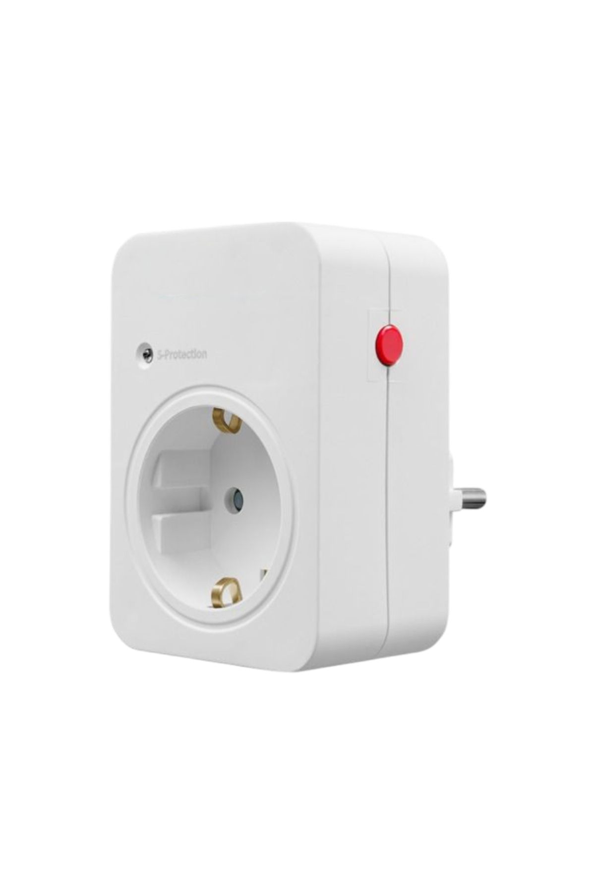 Badem10-Current & Surge Protected Single Socket Child Proof Plug with On/Off Button 720 Joule Ip20 3600 W Protection 6