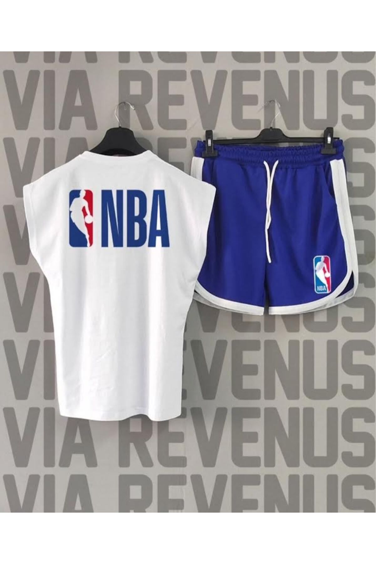 NewCabin Siyah tasarım Baskılı Oversize Alt Üst Şort Takım - Sporcu Kolsuz T-shirt Ve Şort Takım Yazlık 2li