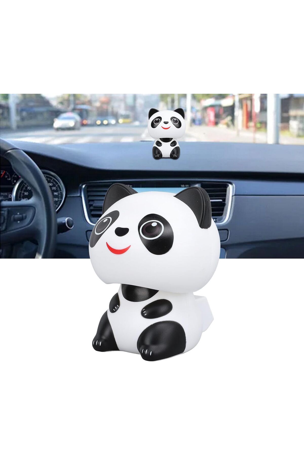 teknom Güneş enerjili panda araba süsü kafasını oynadan panda oyuncak
