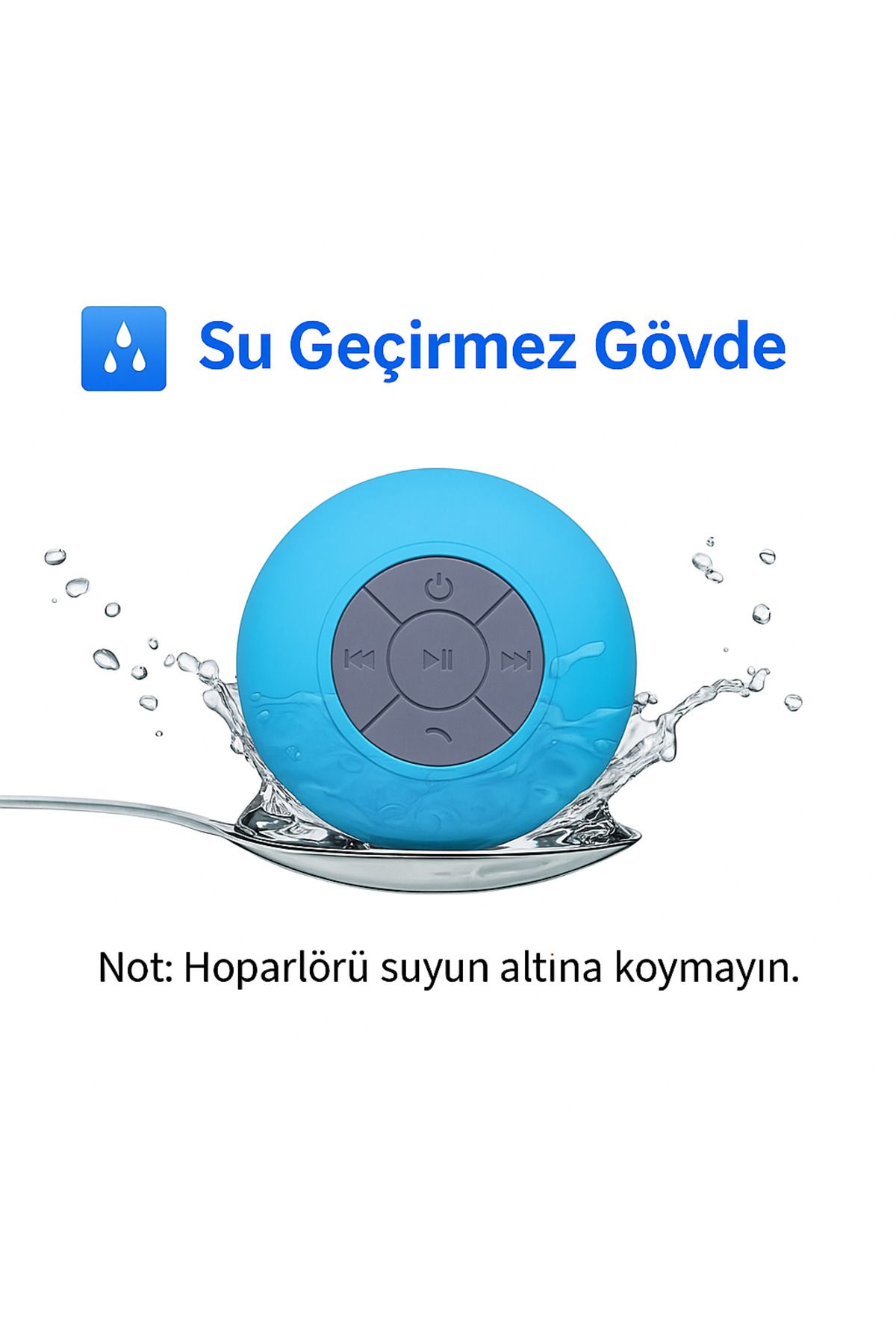 electroawm Su Geçirmez Mini Hoparlör Duş Keyfini Müziğe Dönüştür Silikon Vantuzlu Duş Hoparlörü