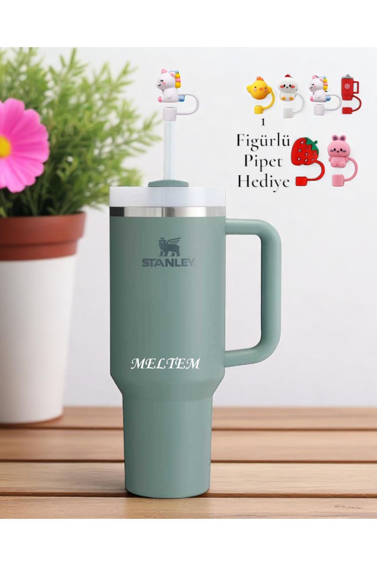 Stanley Kişiselleştirilmiş Quencher 1,18l / 40oz Unisex Yeşil Matara Suluk