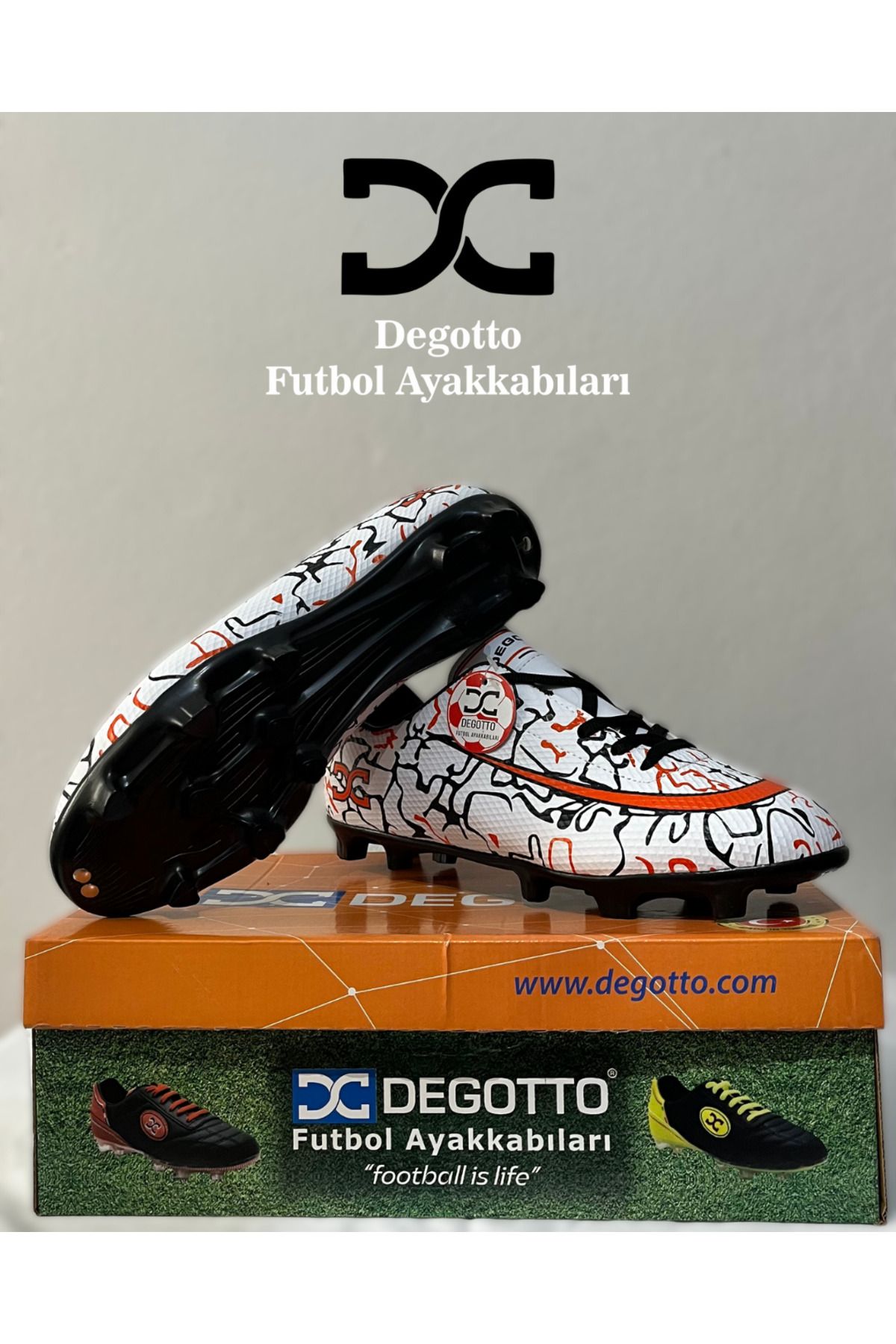 DEGOTTO Futbol Kramponu Hafif ve Esnek – Halı Saha Spor Ayakkabısı