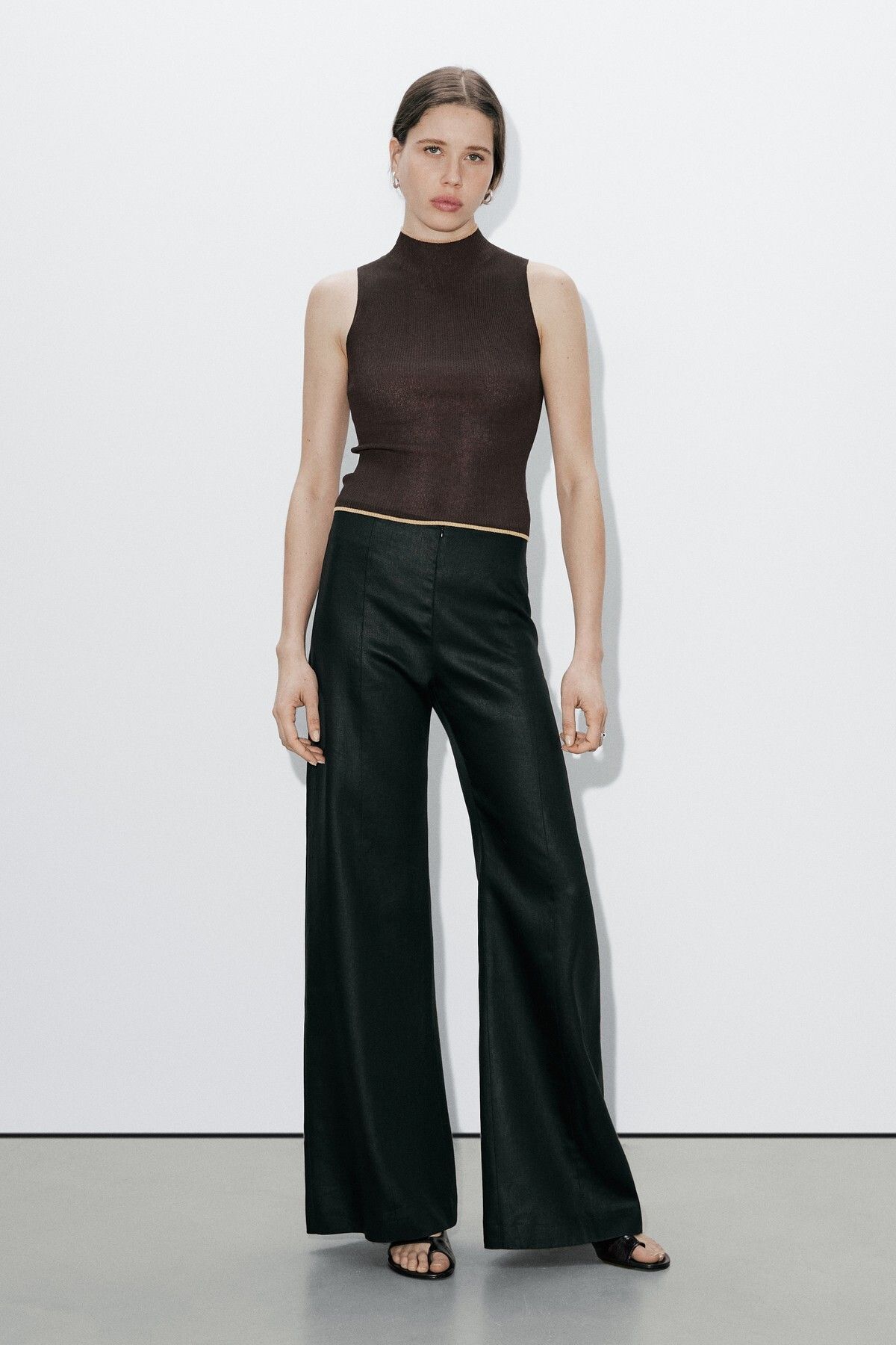Massimo Dutti Fitilli pamuk karışımlı bluz - Studio