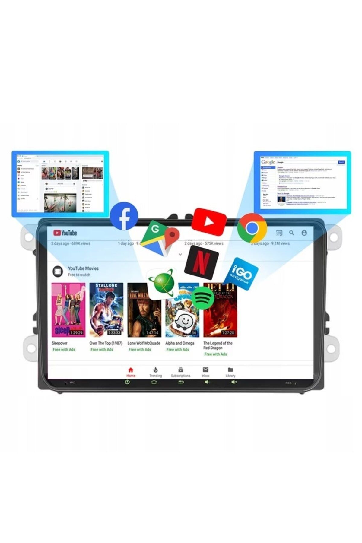 OEM-Navigation System Android 13 with Android Auto & Carplay Wireless, Bluetooth, 2GB RAM, 32 GB, 9-inch 3