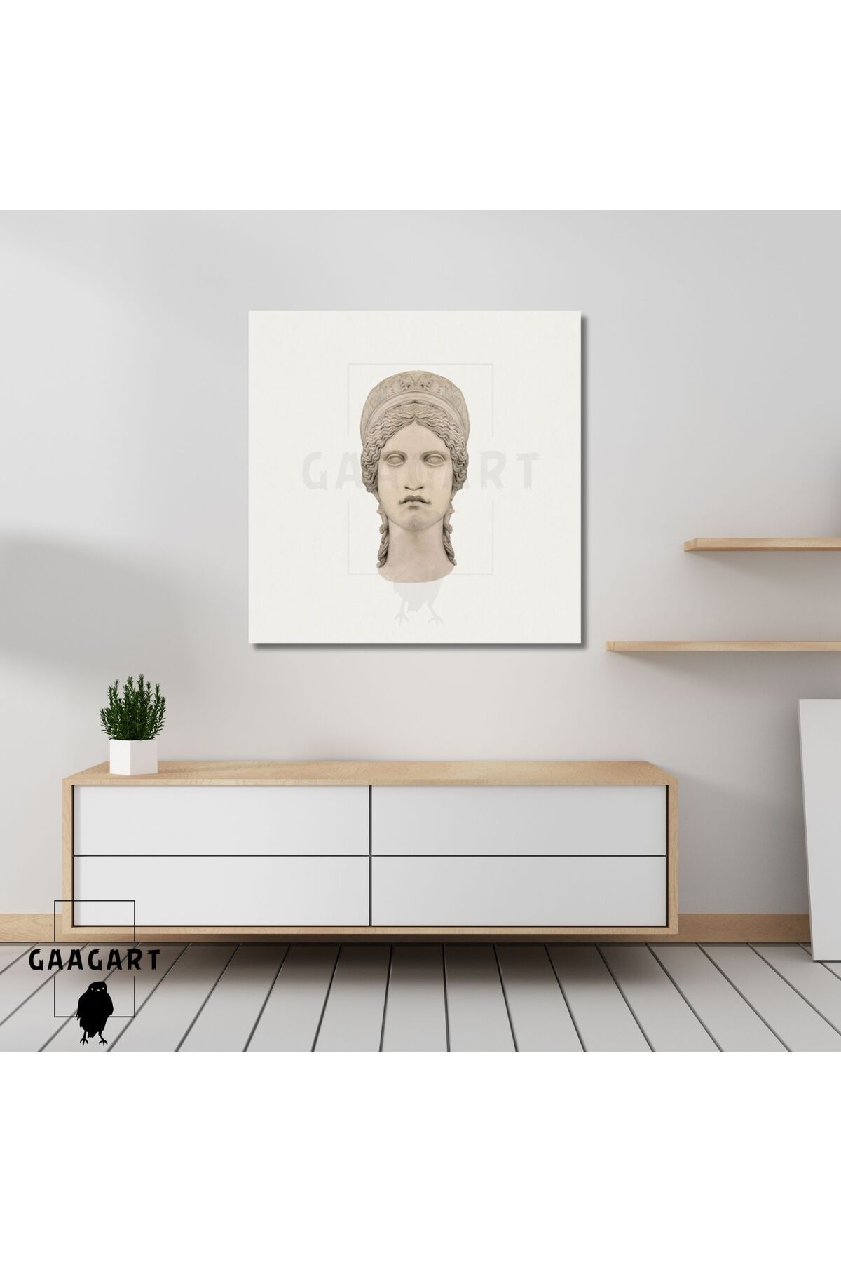 GAAGART Kare Kanvas Tablo Ünlü Eserler Gustav Klimt Heykel PortresiGAAGART-TKK-0489