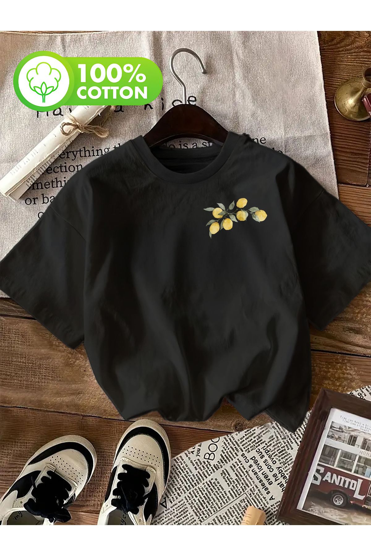 Jakinta Outdoors Baskılı Oversize Bisiklet Yaka Tişört – Pamuk Penye 2 İplik | Unisex & Günlük Rahat