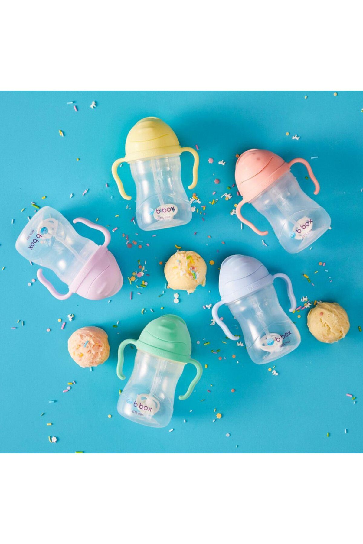 Bbox-B.Box Sippy Cup , Drink From Any Angle , Fliptop, Weighted Straw, From 6M+ , 240Ml/8 Oz (Lemon) 6