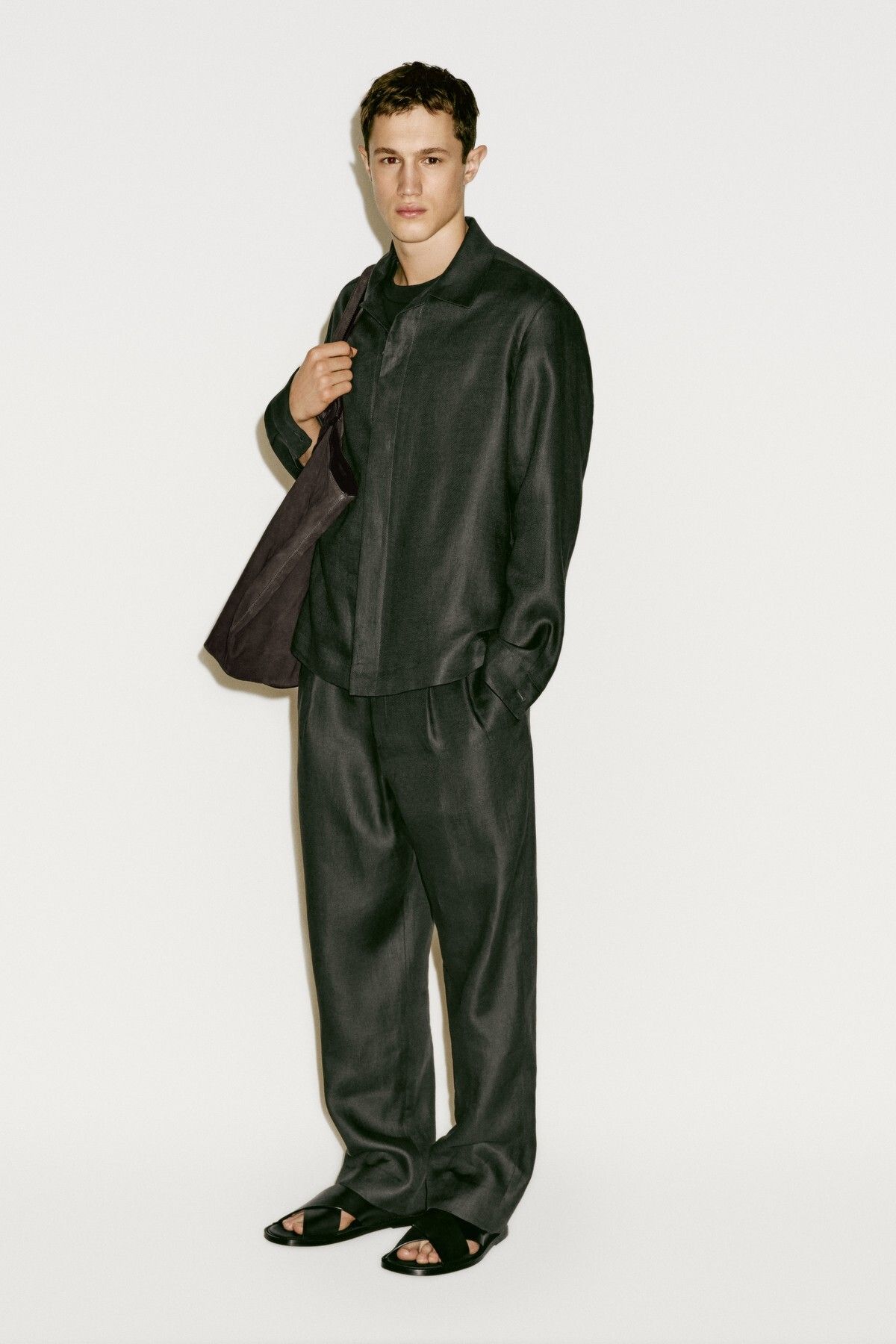 Massimo Dutti %100 keten ince ceket - Limited Edition