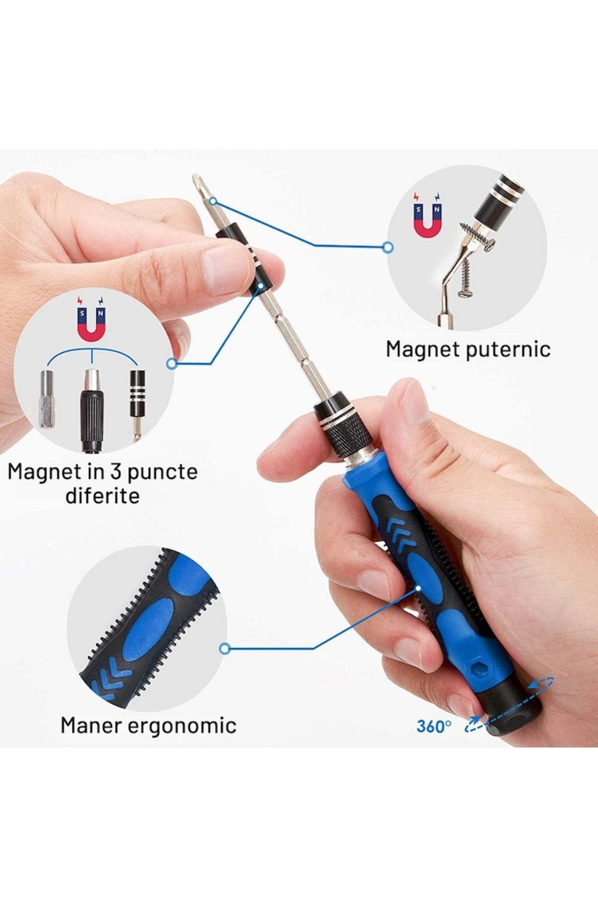 OEM-Set Precision Screwdriver 142 in 1, with Steel Bits and Ergonomic Handle 3