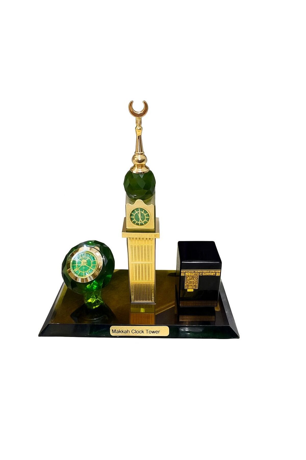 Generic-Crystal sculpture of the Holy Kaaba and the clock tower with a view of the clock 3