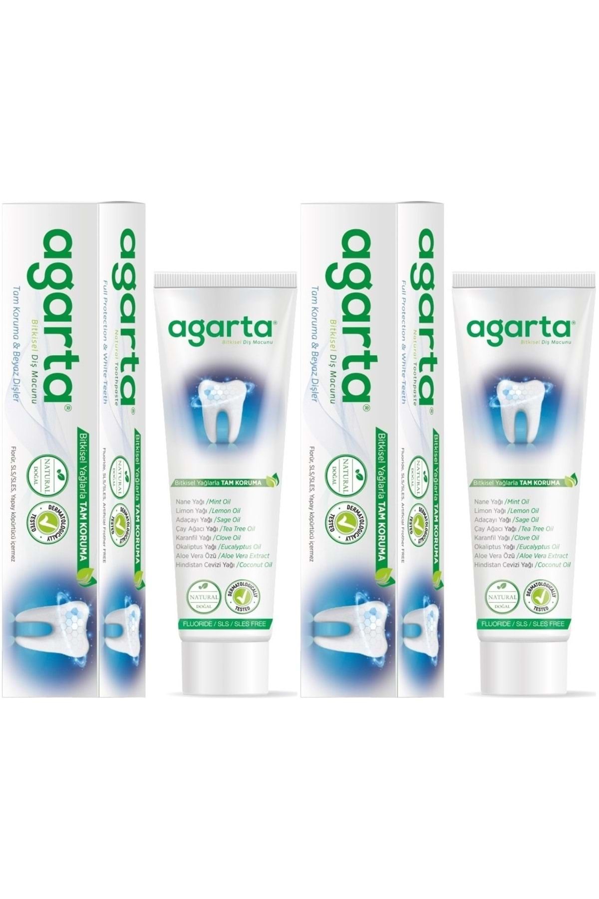 Agarta Doğal Diş Macunu 100ML Bitki Özlü (2 Li Set)