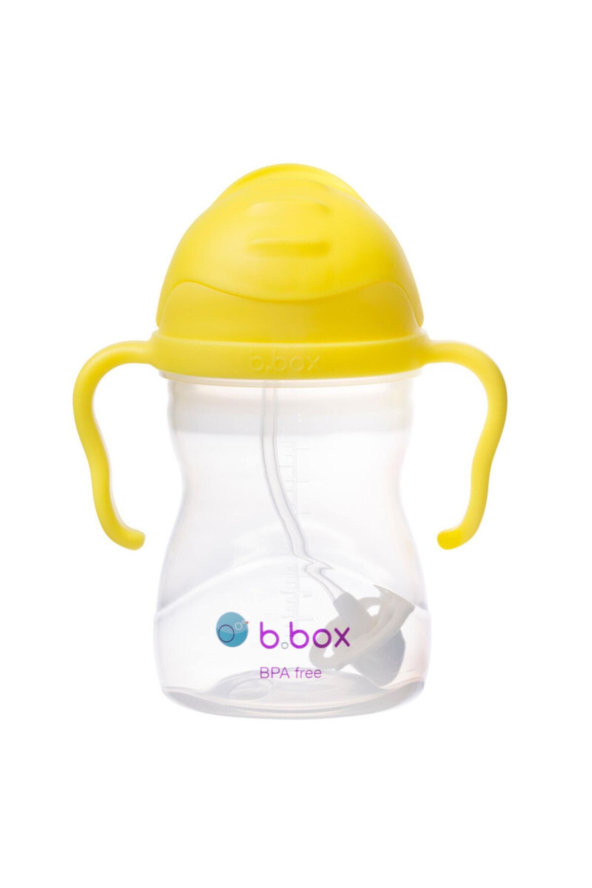 Bbox-B.Box Sippy Cup , Drink From Any Angle , Fliptop, Weighted Straw, From 6M+ , 240Ml/8 Oz (Lemon) 1