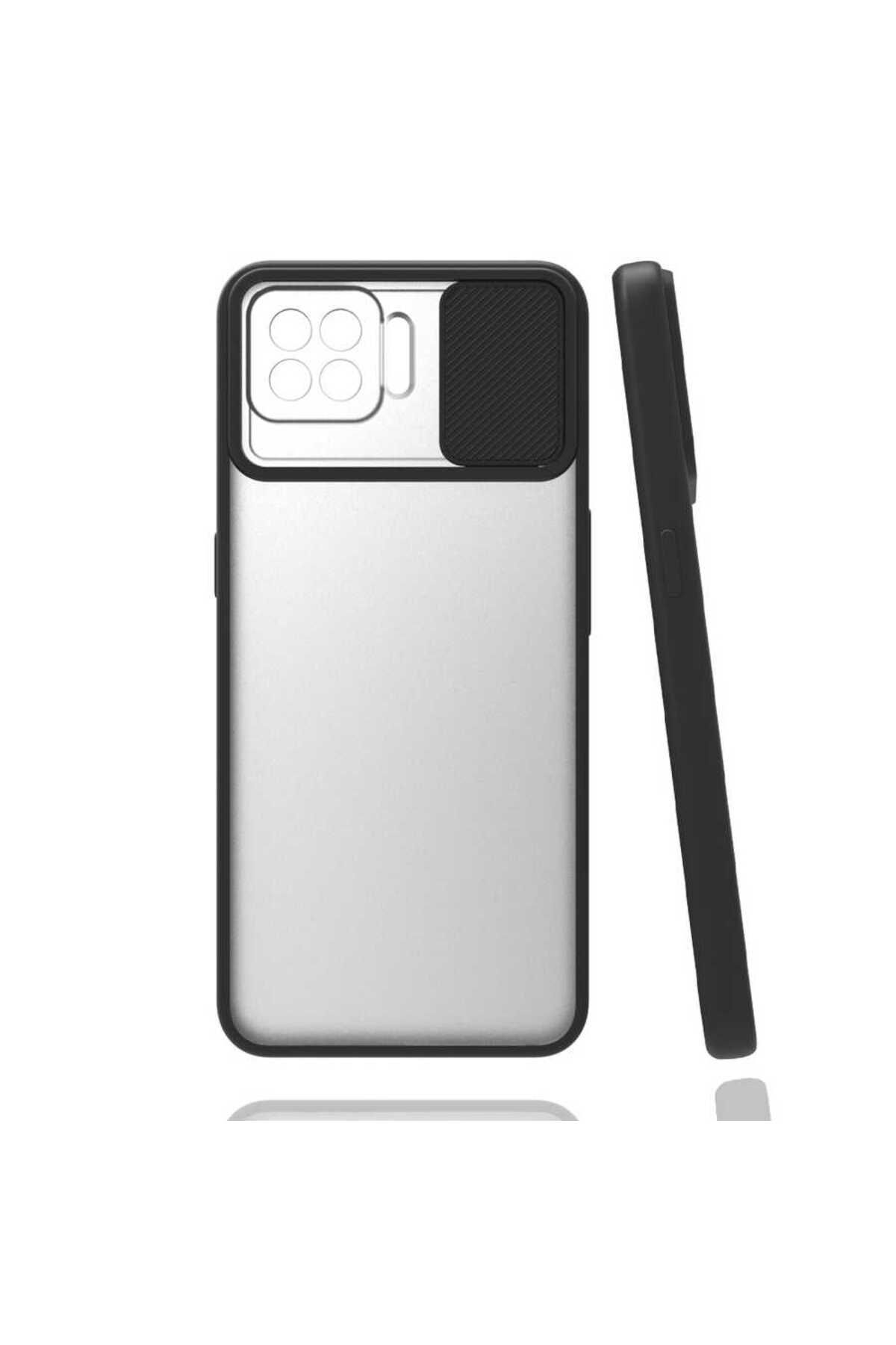 halkhouse Oppo A73 Kılıf Kamera Korumalı Sürgülü Renkli Sert Esnek Silikon Lensi Kapak