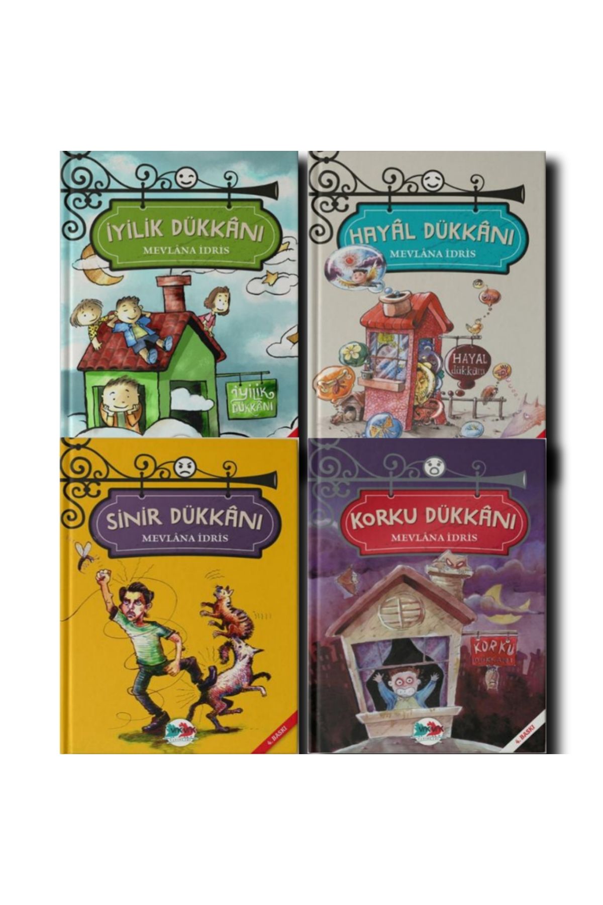 Vak Vak Yayınları Mevlana İdris / İyilik Dükkanı / Hayal Dükkanı / Korku Dükkanı / Sinir Dükkanı
