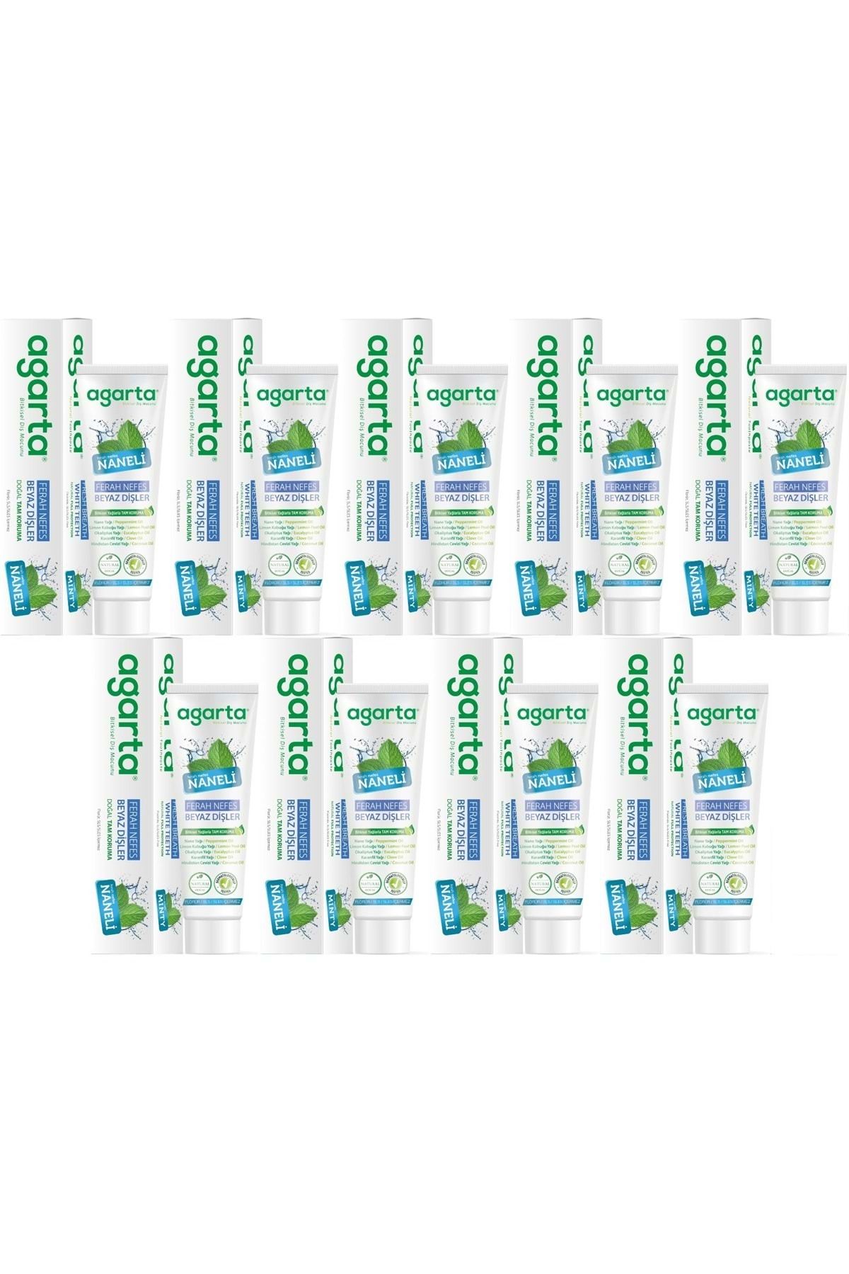 Agarta Doğal Diş Macunu 100ML Naneli (9 Lu Set)