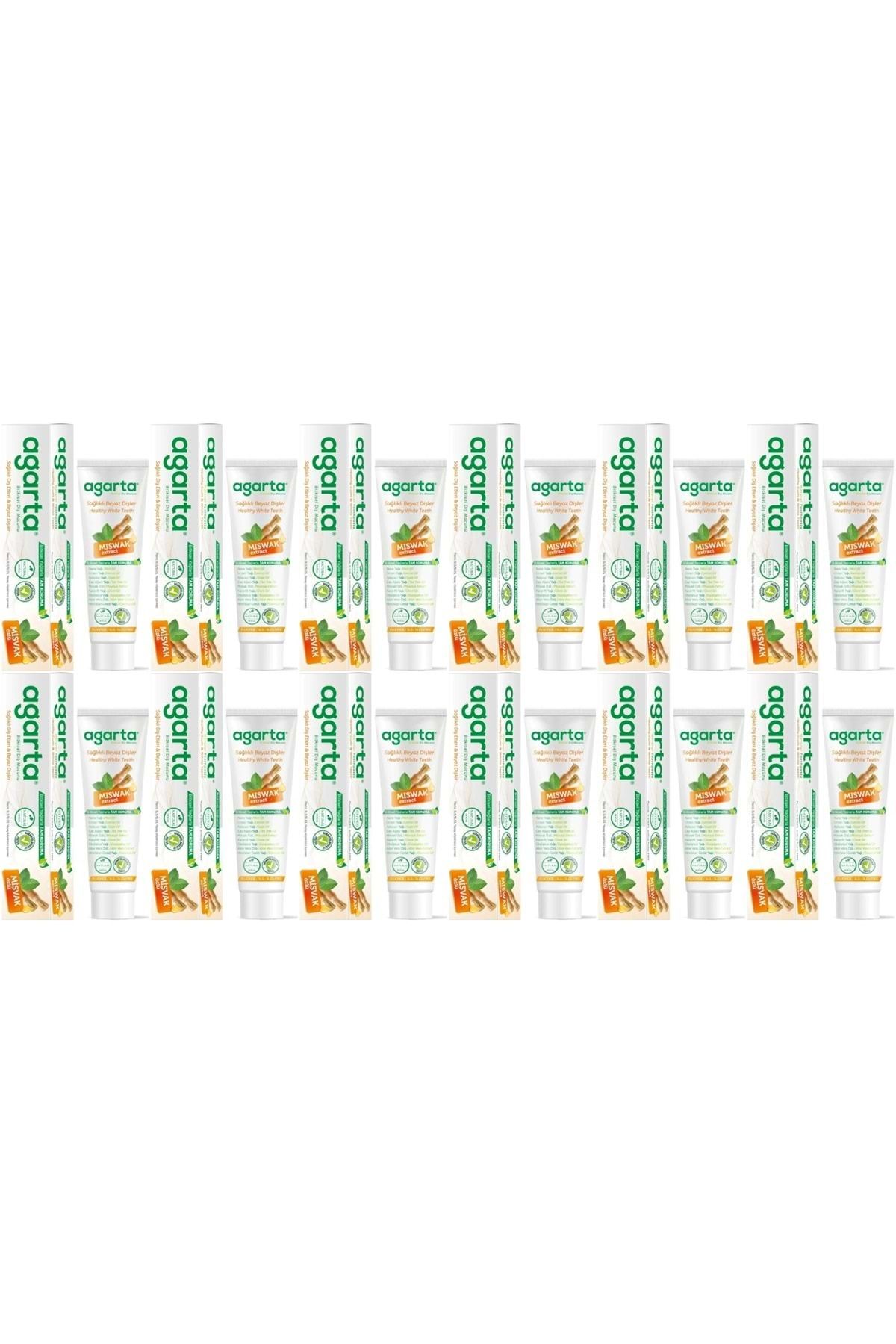 Agarta Doğal Diş Macunu 100ML Misvak özlü (12 Li Set)