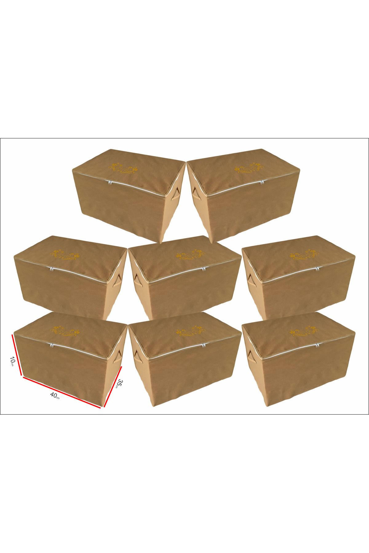 pinabah PİNABAH 8 ADET BAVUL İÇİ DÜZENLEYİCİ ORGANİZER HURÇ (40x35x10)