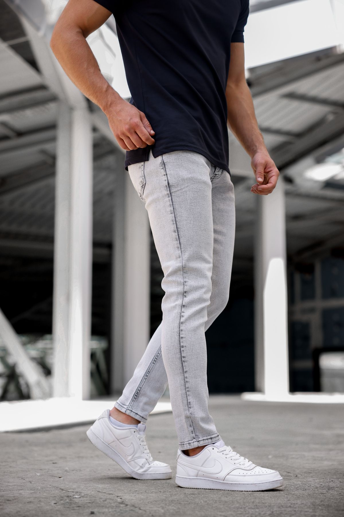 Newtime Erkek Kar Yıkama Slim Fit Dar Kesim Likralı Esnek Jean Kot Pantolon