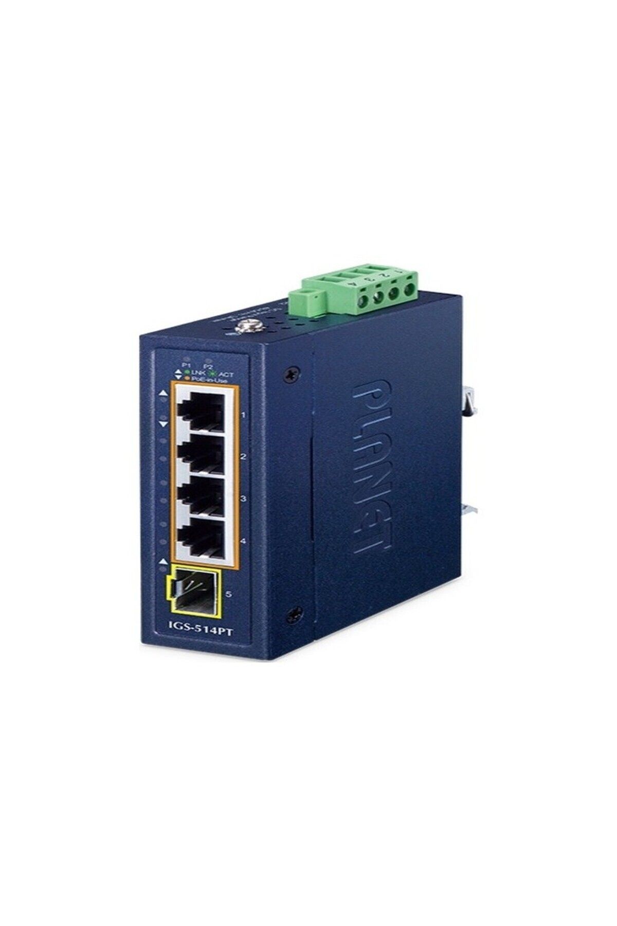 evimdeyokyok Compact Industrial 4-port 10/100/1000t 802.3at Poe + 1-port 100/1000x Sfp Ethernet Switch Tdrtr