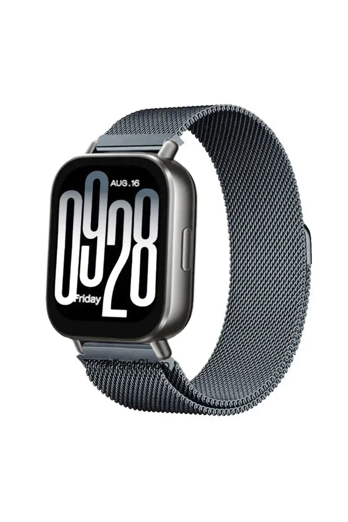 MMPSHOP Xiaomi Redmi Watch 5 Active / Watch 5 Lite Uyumlu 22mm Örgü Metal Hasır Manyetik akıllı saat Kordonu