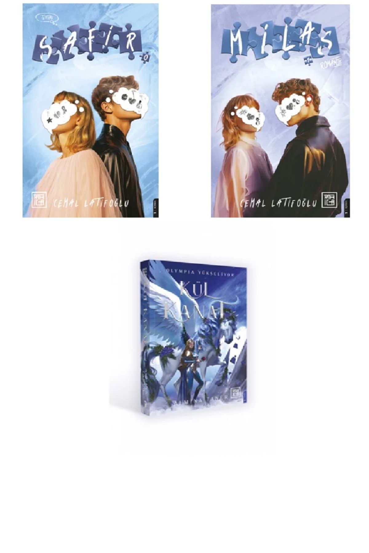 Athica Safir - Milas - Kül Kanat 3 Kitap Set ( Karton Kapak )
