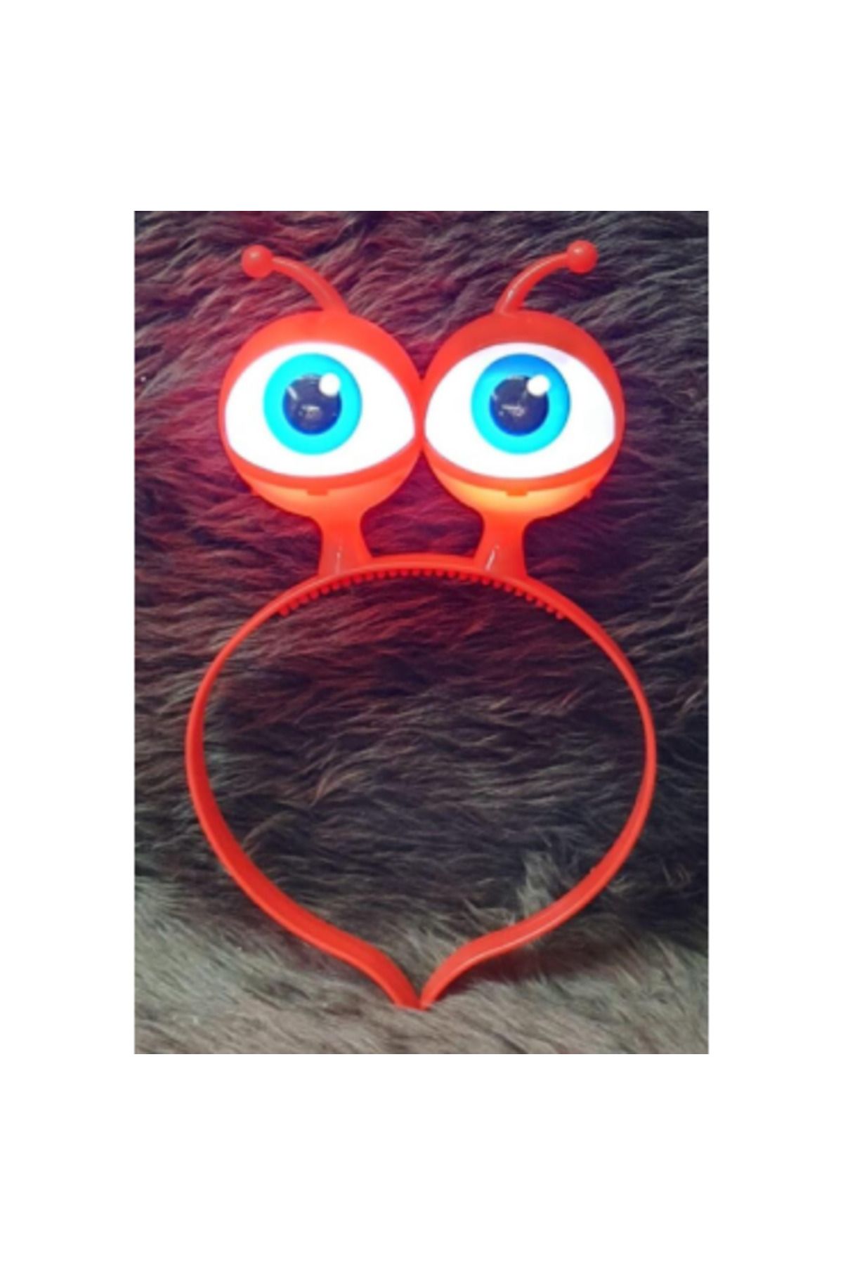 MR RZN STORE Led Işıklı & Pilli Uzaylı Göz Parti Tacı Kırmızı Renk