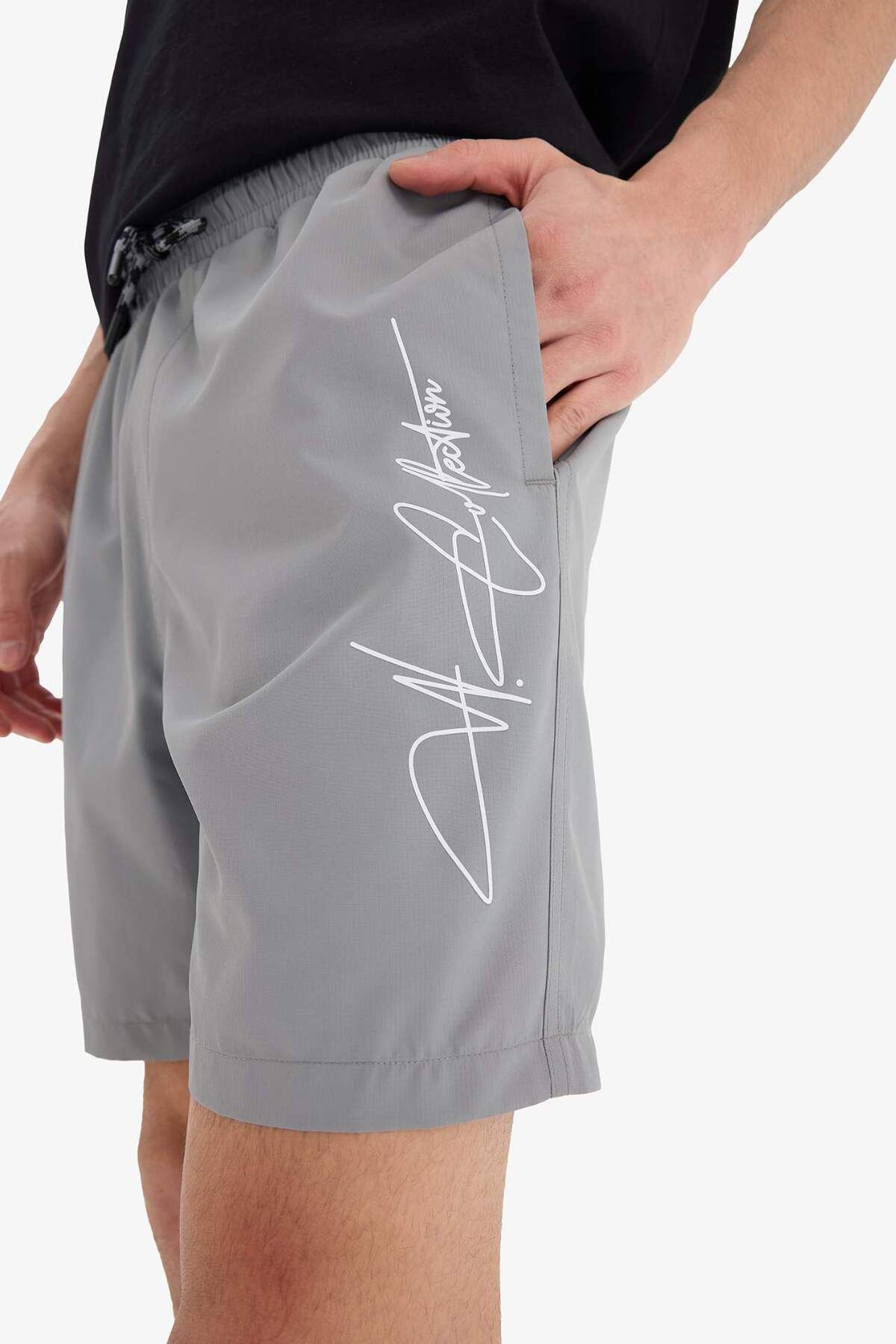 DeFacto-Regular Fit Mesh Lined Short Length Swim Shorts B7255Ax25Hs 5