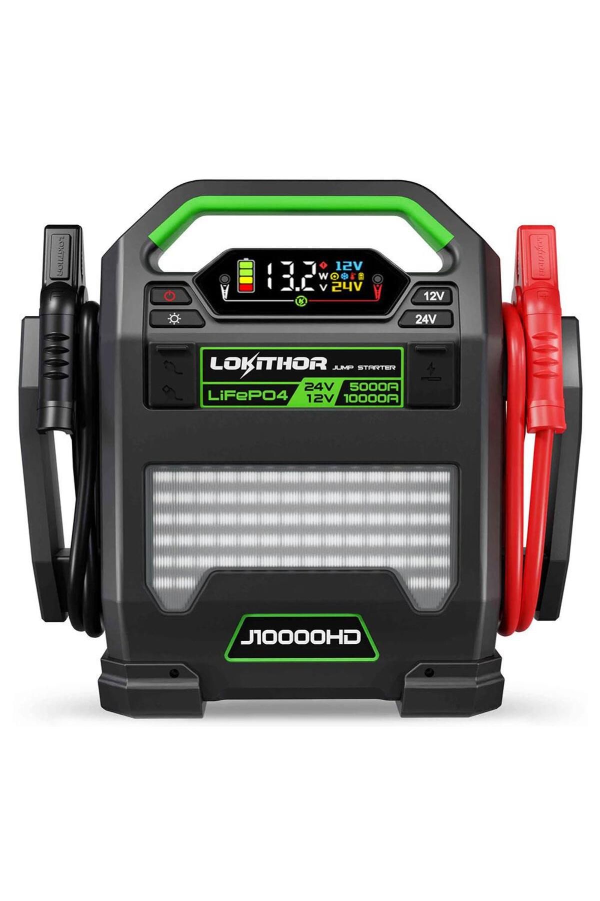 Lokithor J10000HD 12V/24V 10.000Amp LiFePO4 Akıllı Akü Takviye + Powerbank + Led Lamba