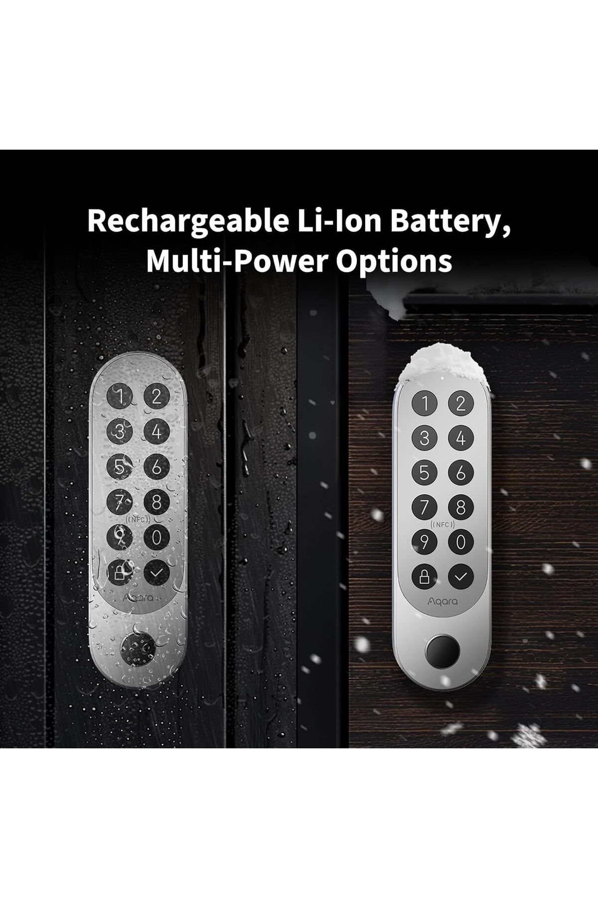 Aqara-Smart Lock U200 Deadbolt Kit with Built-in Fingerprint Reader and Keypad-White 6