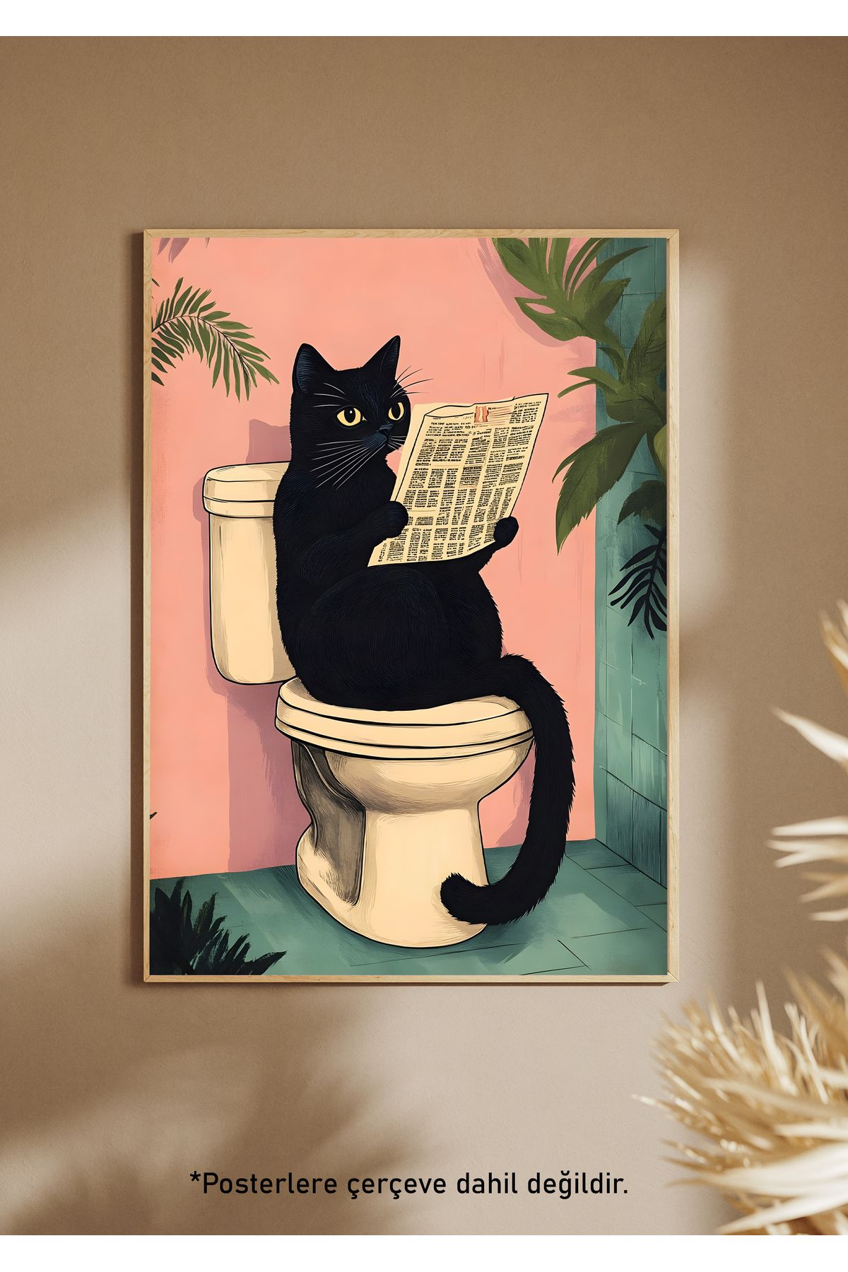 One Little Happiness CAT MAGAZINE Poster Estetik Duvar Posteri , Çerçevesiz Poster