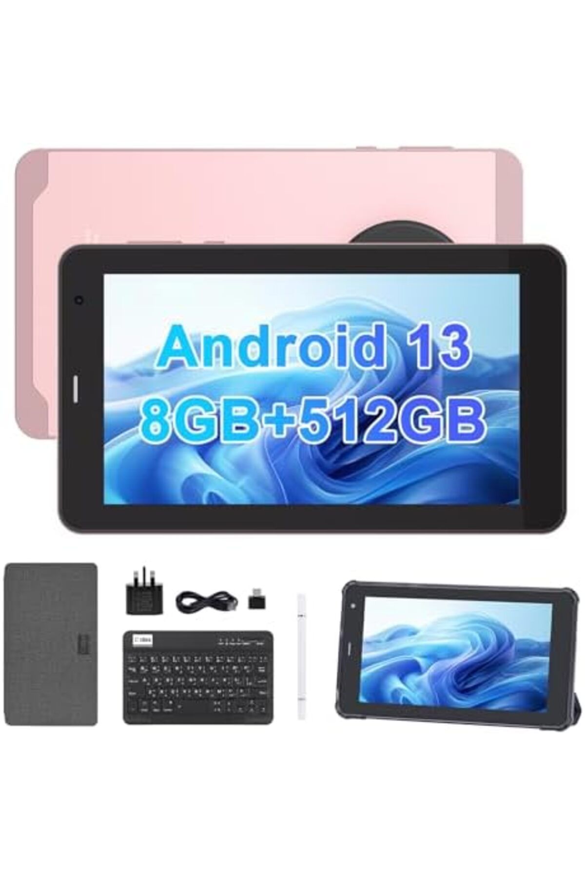 CIDEA-C idea 7 Inch Tablet, Android 13 Tablet, Quad Core Processor, 8GB RAM 512GB ROM, 512GB Expand, Dual 2