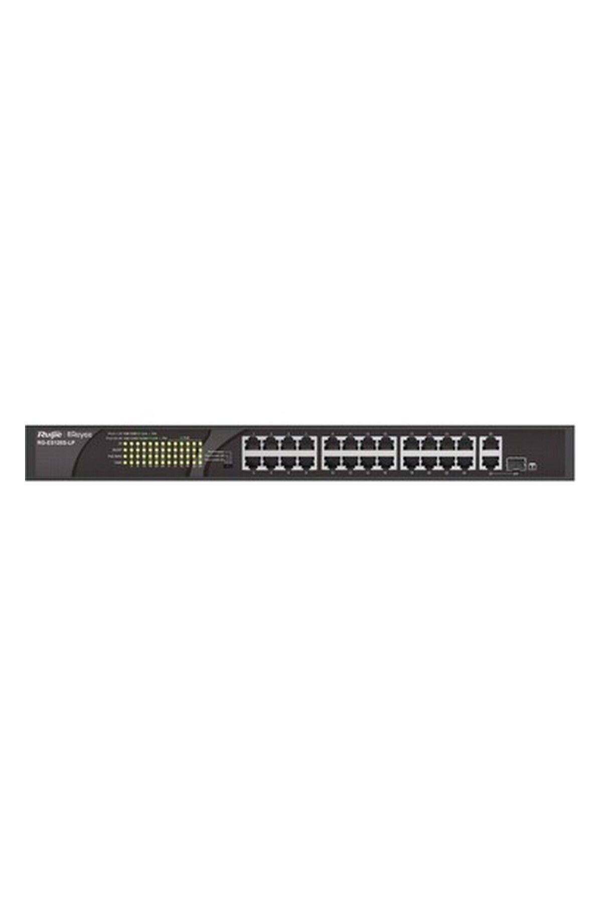 RUIJIE RG-ES126S-LP 24PORT 10/100 180W Full Poe 1x Gigabit Uplınk Yönetilemez Poe Switch