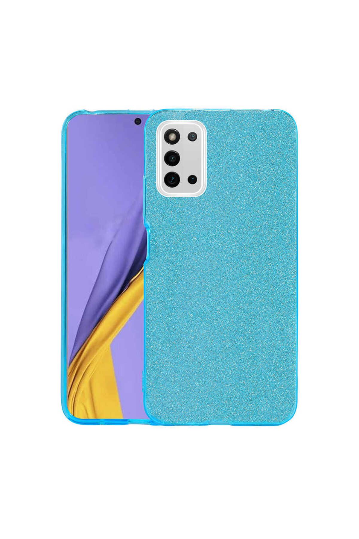 halkhouse Galaxy A03S Kılıf Renkli Simli Parlak Şık Sert Kadın Kapak Shining Silikon