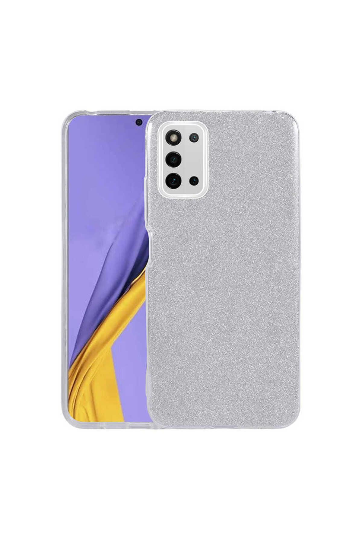 halkhouse Galaxy A03S Kılıf Renkli Simli Parlak Şık Sert Kadın Kapak Shining Silikon